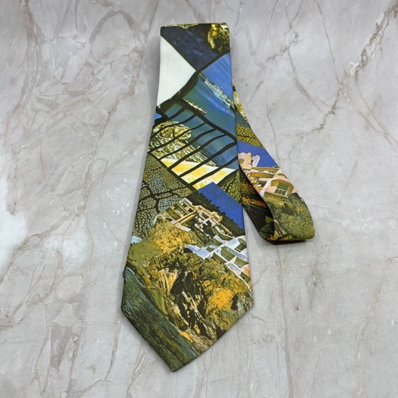 None Other - Retro Men's South America Photo Polyester Necktie Tie TG9-T1